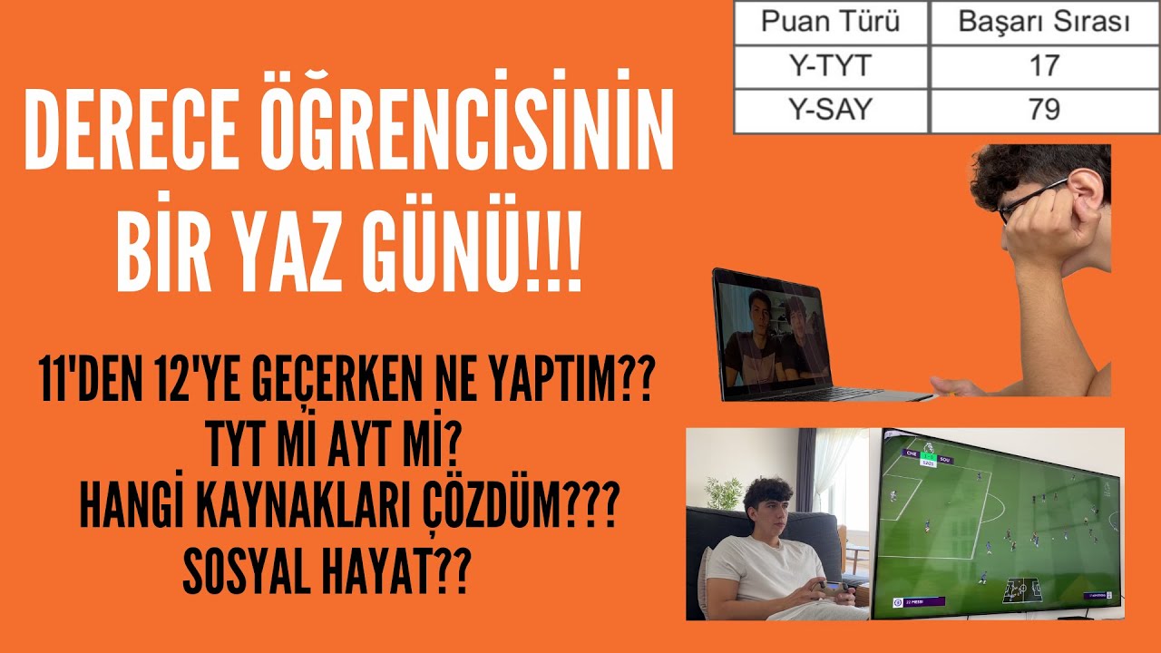 DERECE ÖĞRENCİSİNİN BİR YAZ GÜNÜ!!!!! YAZIN NE YAPTIM???