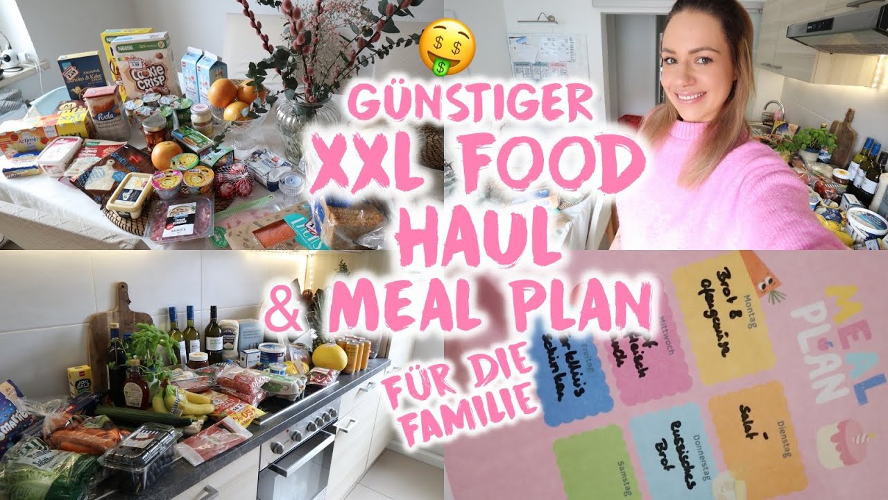 XXL günstiger FOOD HAUL für die Familie • Geld sparen und MEAL PLAN • Wocheneinkauf• Maria Castielle