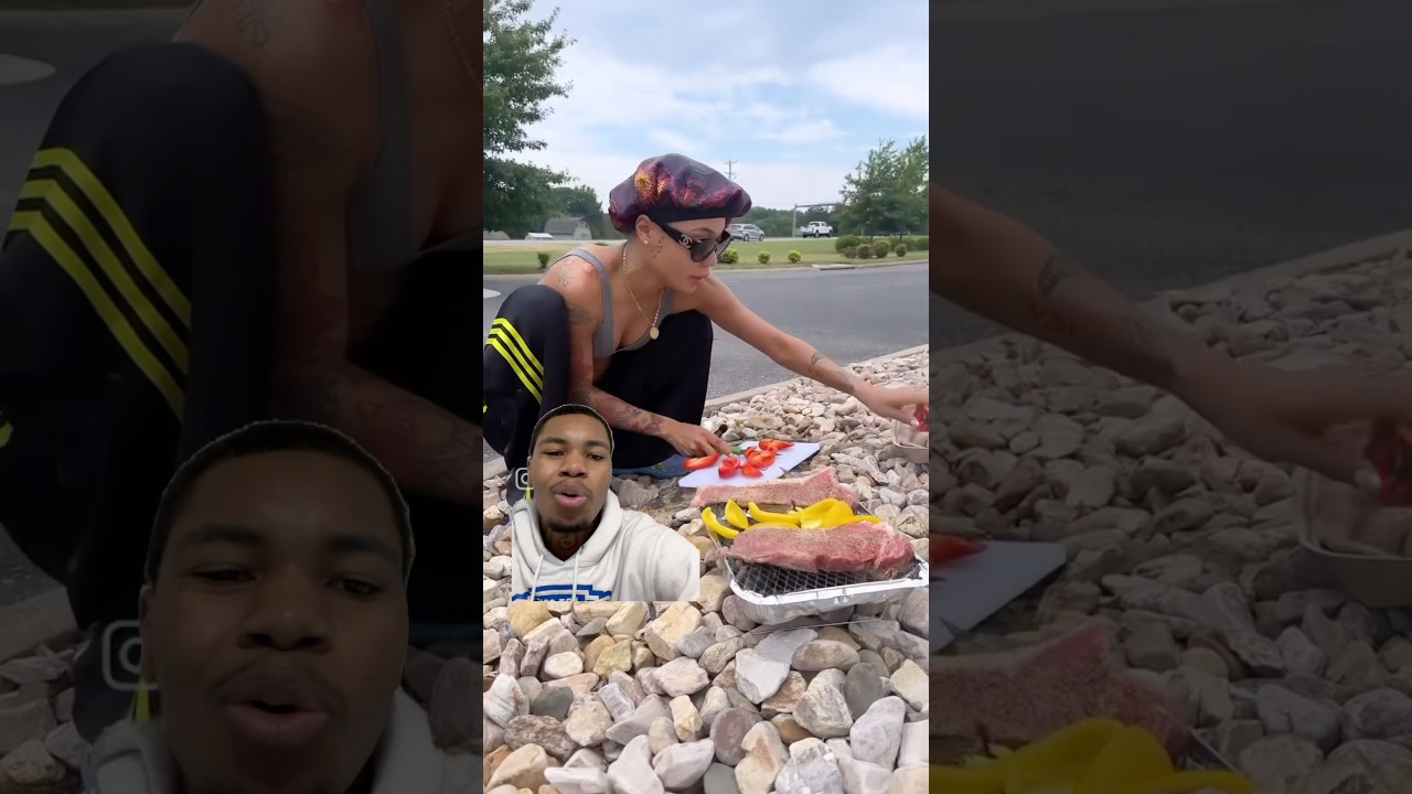 Кой Лерей готовит стейк на свежем воздухе 😍🥩