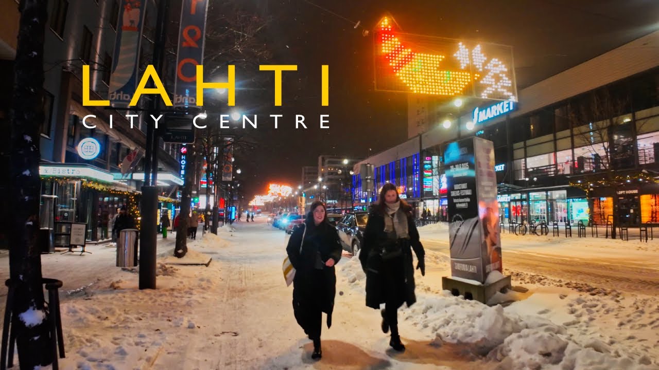 Walking Finland: Snowy Lahti City Centre, January 2026 [4K] #slowtv