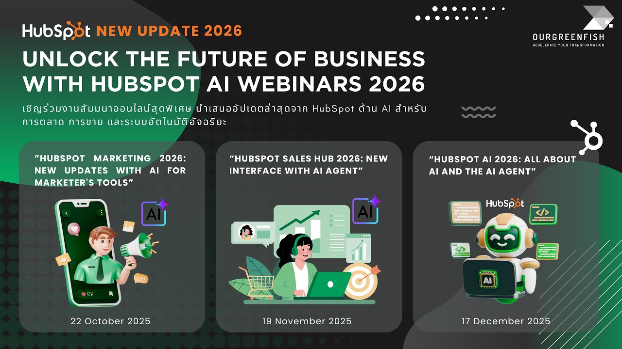 HubSpot Sales Hub 2026 : อินเตอร์เฟสใหม่ พร้อม AI Agent