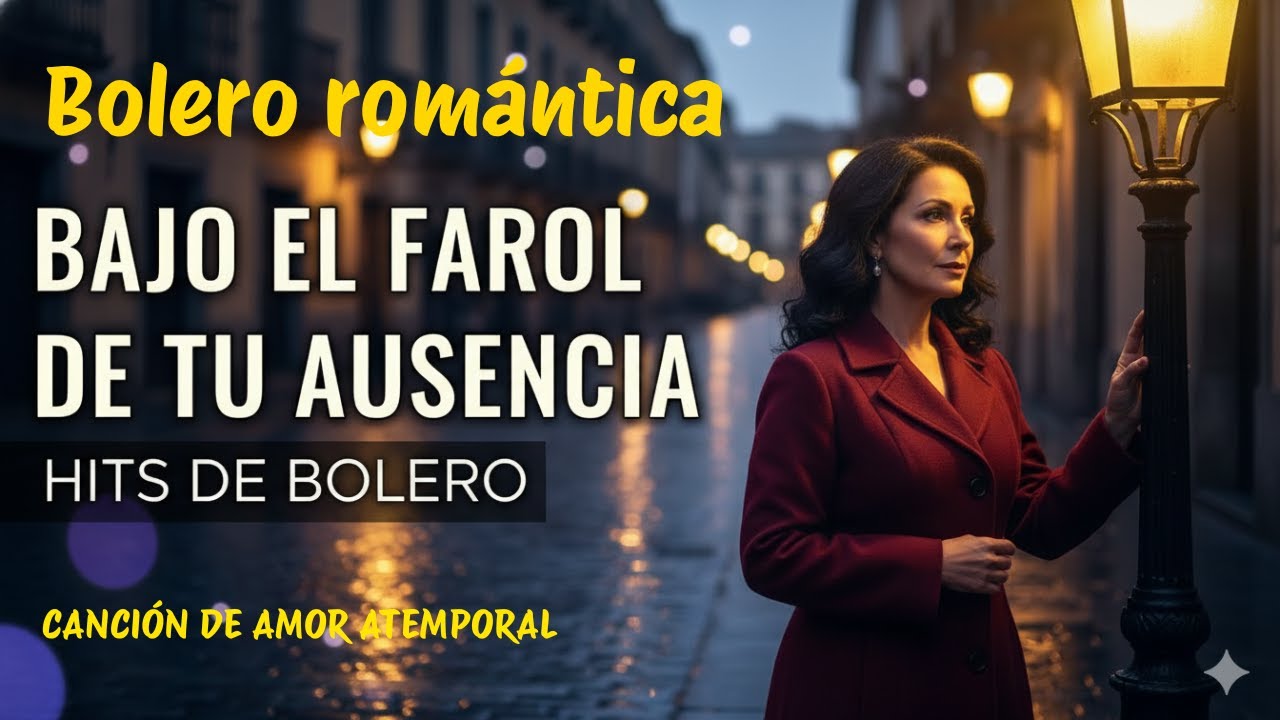 Bajo el Farol de Tu Ausencia, Bolero Romántico Español, Letra Completa, Hits de Bolero