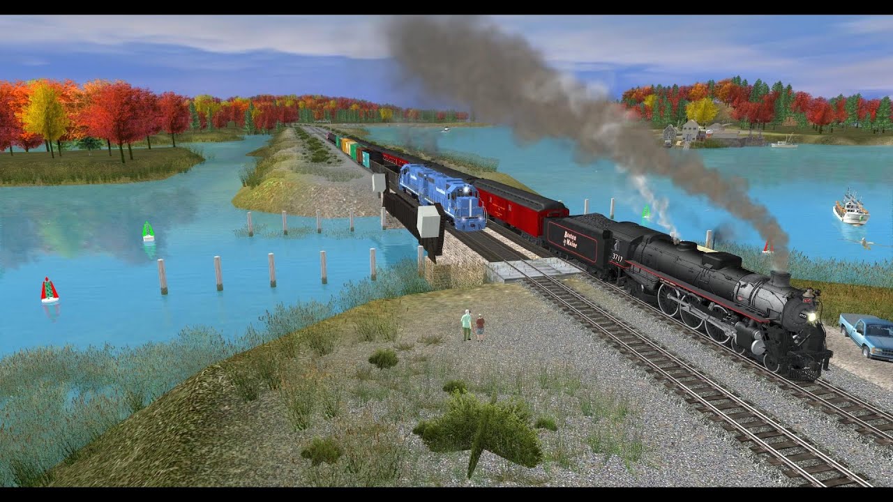 An Autumn Day on TRAINZ New England Coastal Route feat. Boston & Maine and Amtrak.
