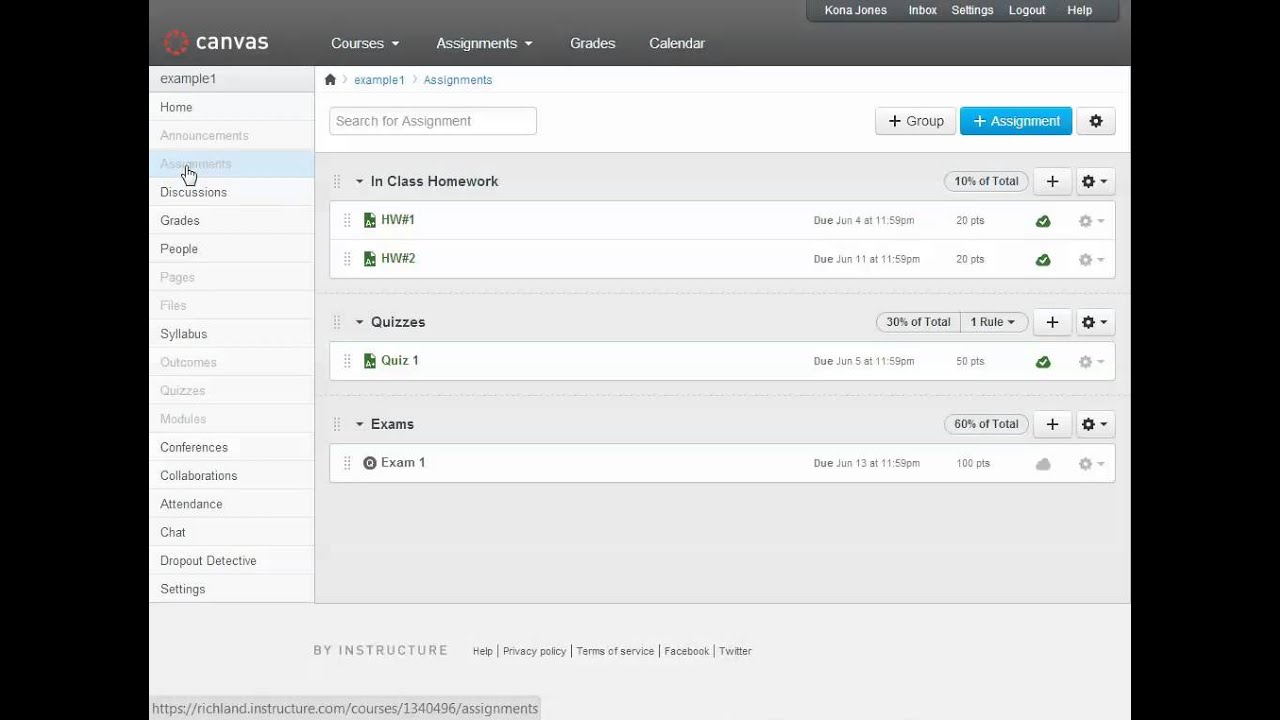 Setting up Gradebook Calculation in Canvas: Percent vs. Point based Gradebook