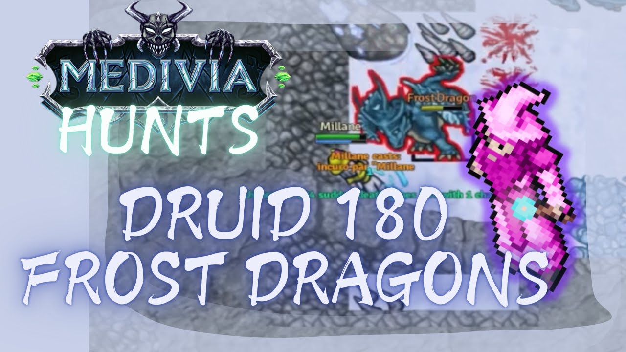 DRUID 180 SOLO AT FROST DRAGONS - SD STYLE - HOLY ROSE FACTION - MEDIVIA ONLINE
