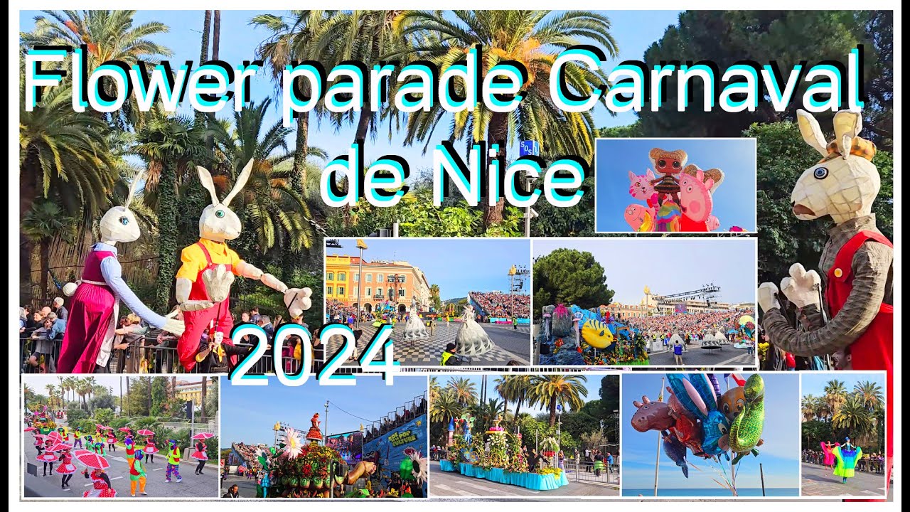 Flower parade Carnaval de Nice France 2024 Ницца Франция Карнавал