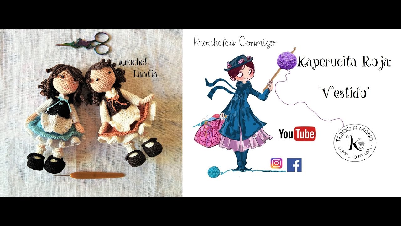 Tutorital Krochet Landia ❤️: Kaperucita Roja: Vestido