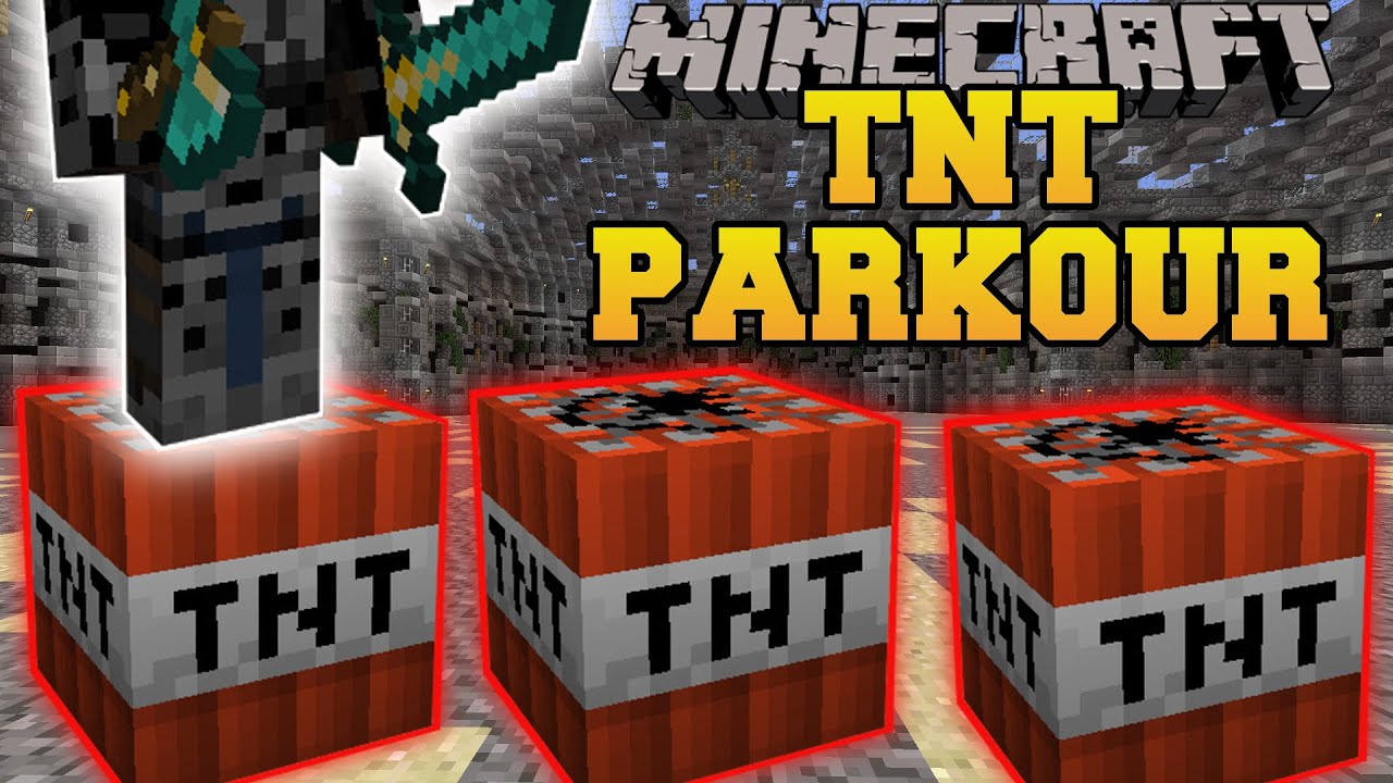 Minecraft: TNT PARKOUR INSANITY (DON'T FALL INTO THE DEPTHS!) Mini-Game