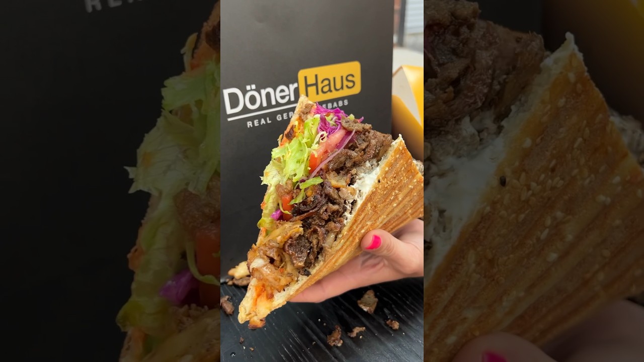 The d&ouml;ner kebabs at D&ouml;ner Haus in NYC's East Village are EPIC. 🔥🤤 #DEVOURPOWER