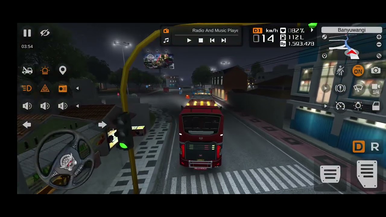 bus | simulator | indonesia | gameplay | #level | 390 | Extreme | speed |  bus | drive | in | rainy🚍