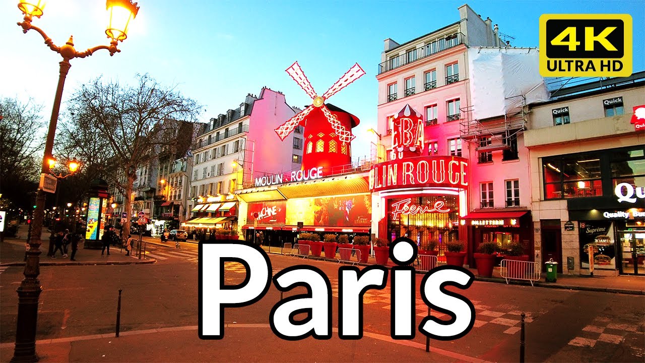 Paris Evening Walk 2022 | Pigalle | Moulin Rouge | Paris - 4k - Paris, France 🇫🇷