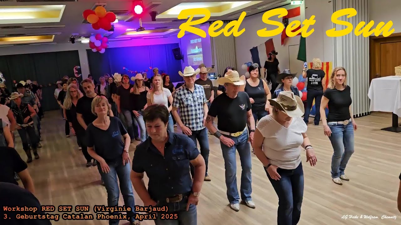 Line Dance RED SET SUN von Virginie Barjaud (Catalan Phoenix 04/2025)