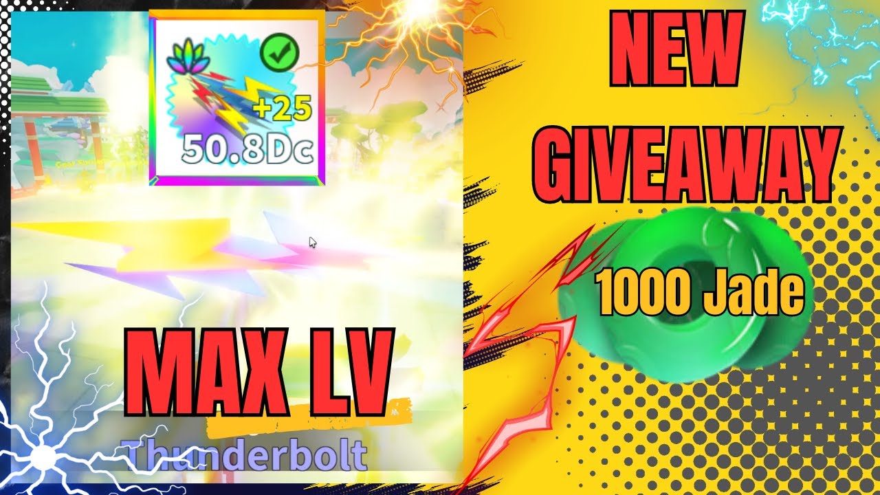 Roblox Weapon Fighting Simulator Thunderbolt Max Lv, New Giveaway!