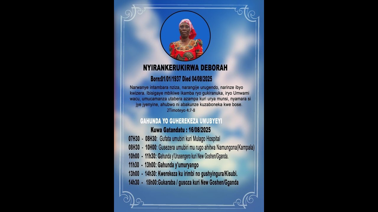 UMUHANGO WOGUSEZERA BWANYUMA UMUBYEYI WACYU NYIRANKERUKA DEBORAH
