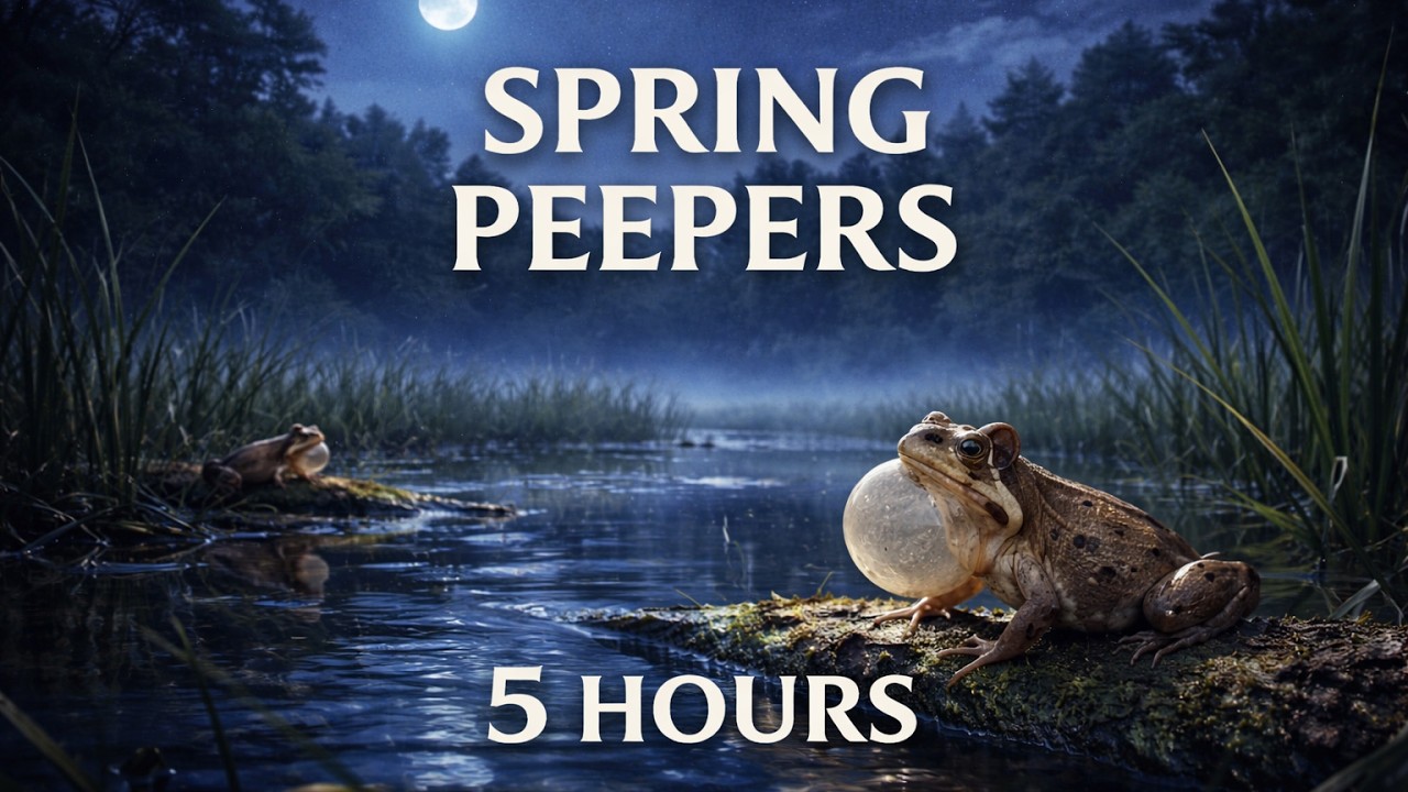 Spring Peepers Night Ambience | 5 Hours of Earth Sounds