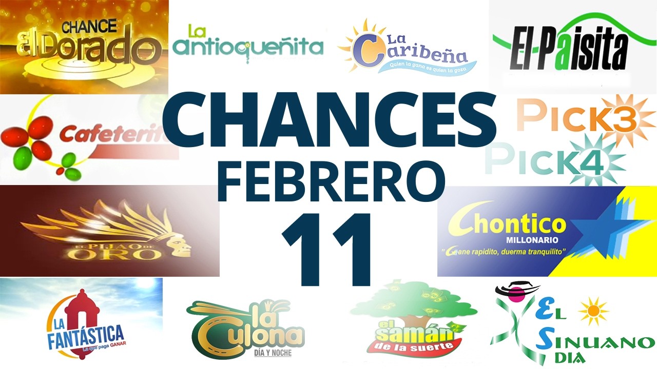Resultados del Chance del Mi&eacute;rcoles 11 de Febrero de 2026  Loterias 😱🤑💰💵