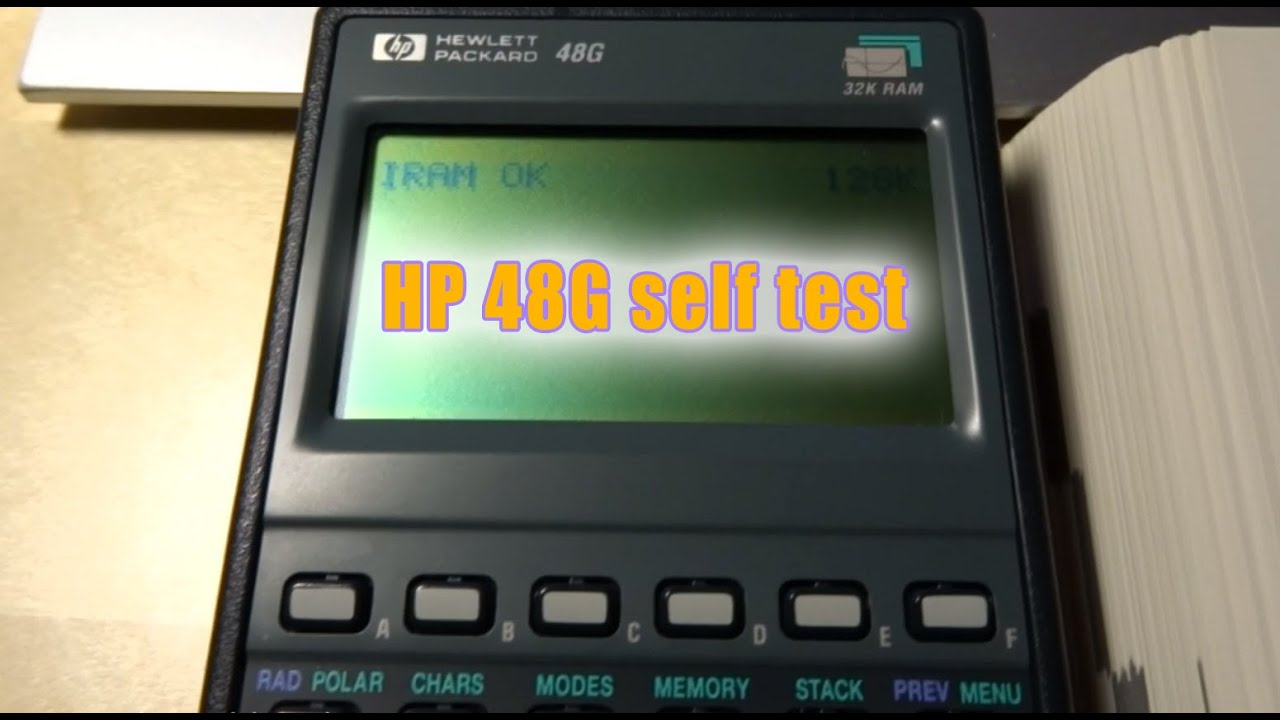 HP 48G Selbsttest / self test (RAM, speed, display)