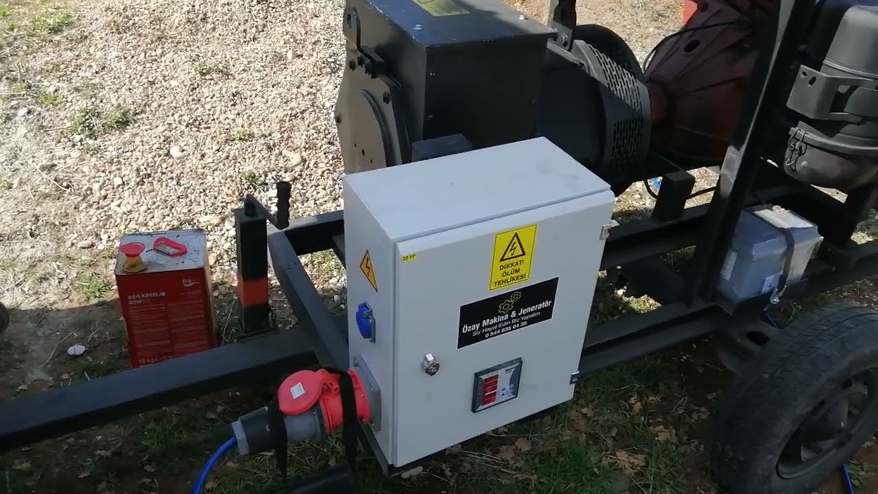 Özay Makina Jeneratör Burdur Yeşilova Harmanlı 55 kva otomatik jeneratör 20 hp pompa