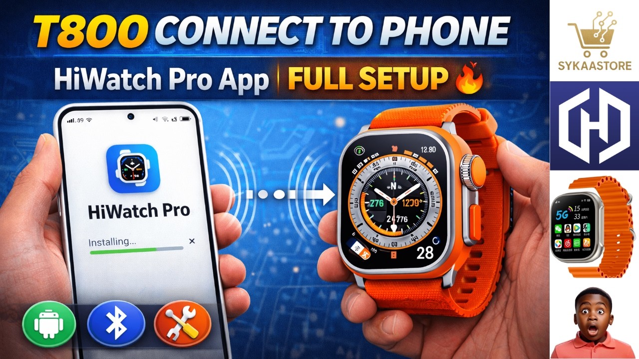t800 connect to phone l t800 connect to hiwatch pro app #t800ultra #videos #smartwatch #viralvideo 