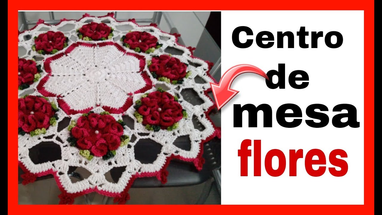 #vlog centro de mesa em crochê com flores! Super fácil e lindo 🤩
