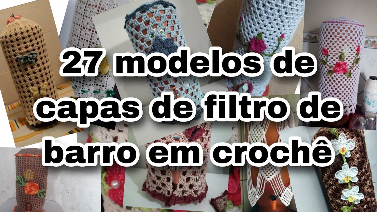 27 modelos de capas de filtro de barro em crochê ❤
