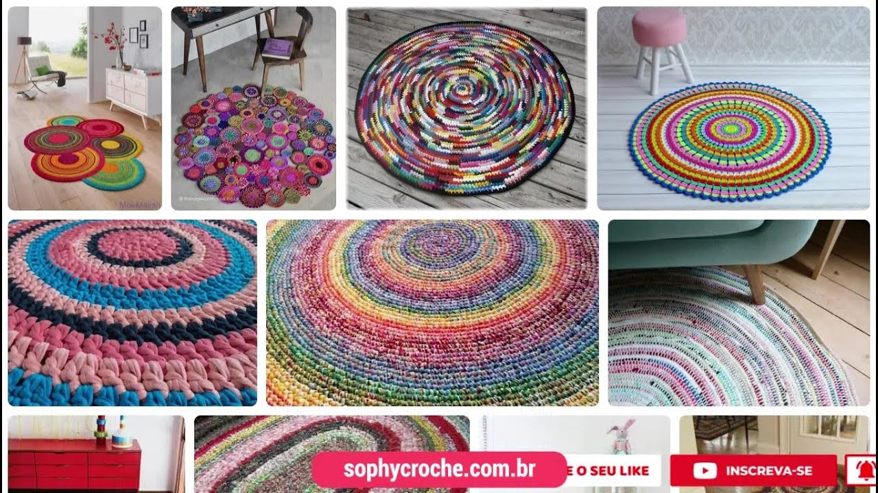 Tapetes de Crochê Coloridos - 317 Modelos Lindíssimos Pra Você se Inspirar