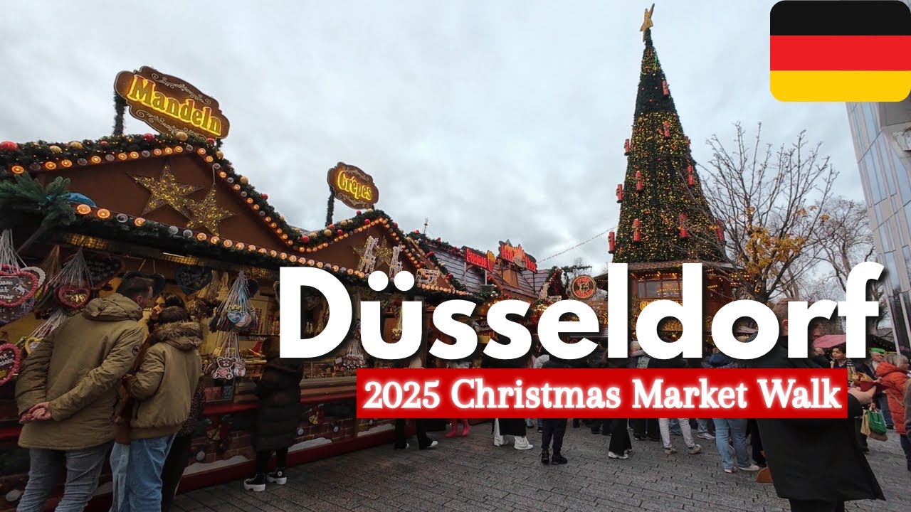 【4K】🇩🇪 Düsseldorf Beautiful Christmas Markets Tour 🎄✨2025