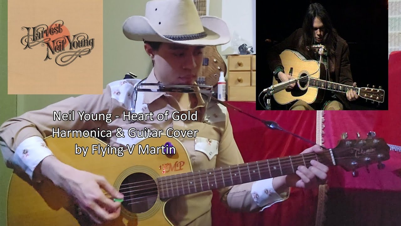 Neil Young - Heart of Gold | Harmonica & Acoustic Guitar Cover