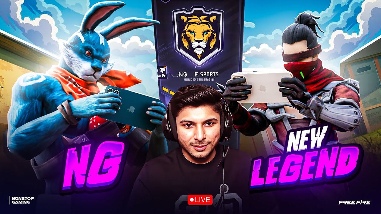 NG vs  NEW LEGEND 💀❓ 1 vs 4 HARDEST GUILD TEST🥵 || DELHI MEETUP TMR 💖 #nonstopgaming -free fire live