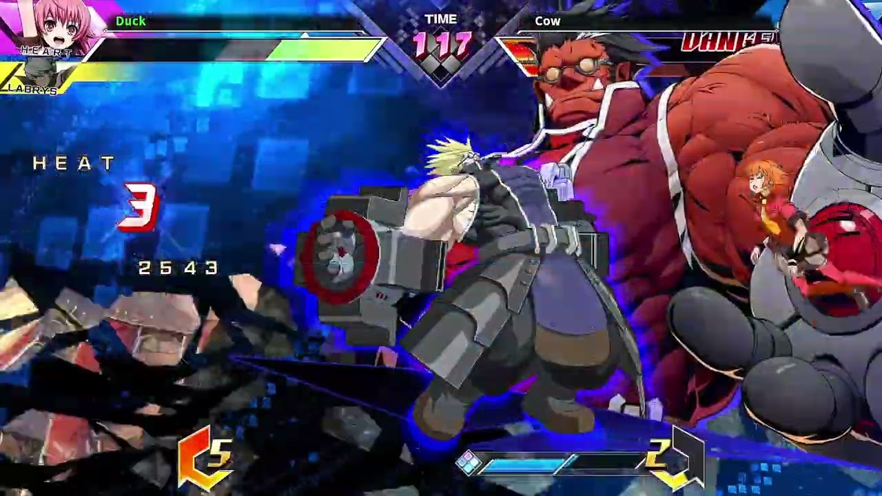 Cow (Adachi/Tager) vs Duck (Heart/Labrys) - BBTAG