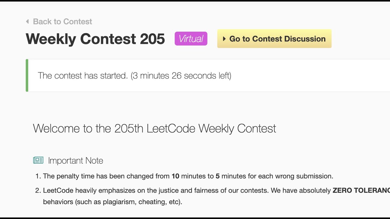 Leetcode Weekly Contest 205 | Virtual Contest