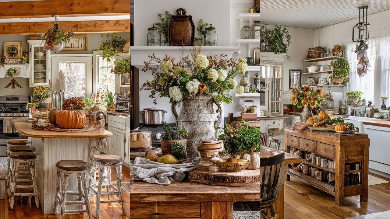 Fall Decorating with Vintage Kitchen Treasures | Antique Farmhouse Autumn Decor Ideas