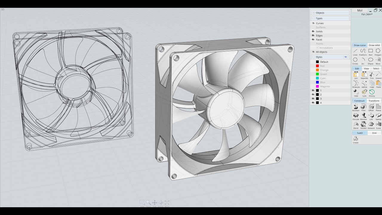 Modeling in MoI3D, Fan-Art