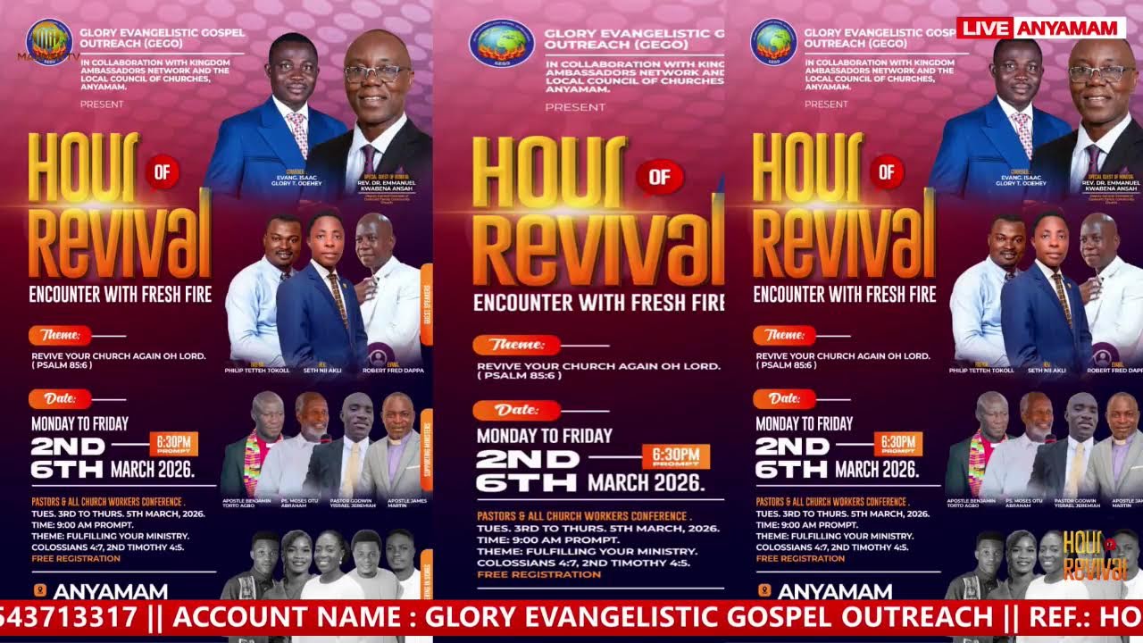 GLORY EVANGELISTIC GOSPEL OUTREACH || HOUR OF REVIVAL 2026