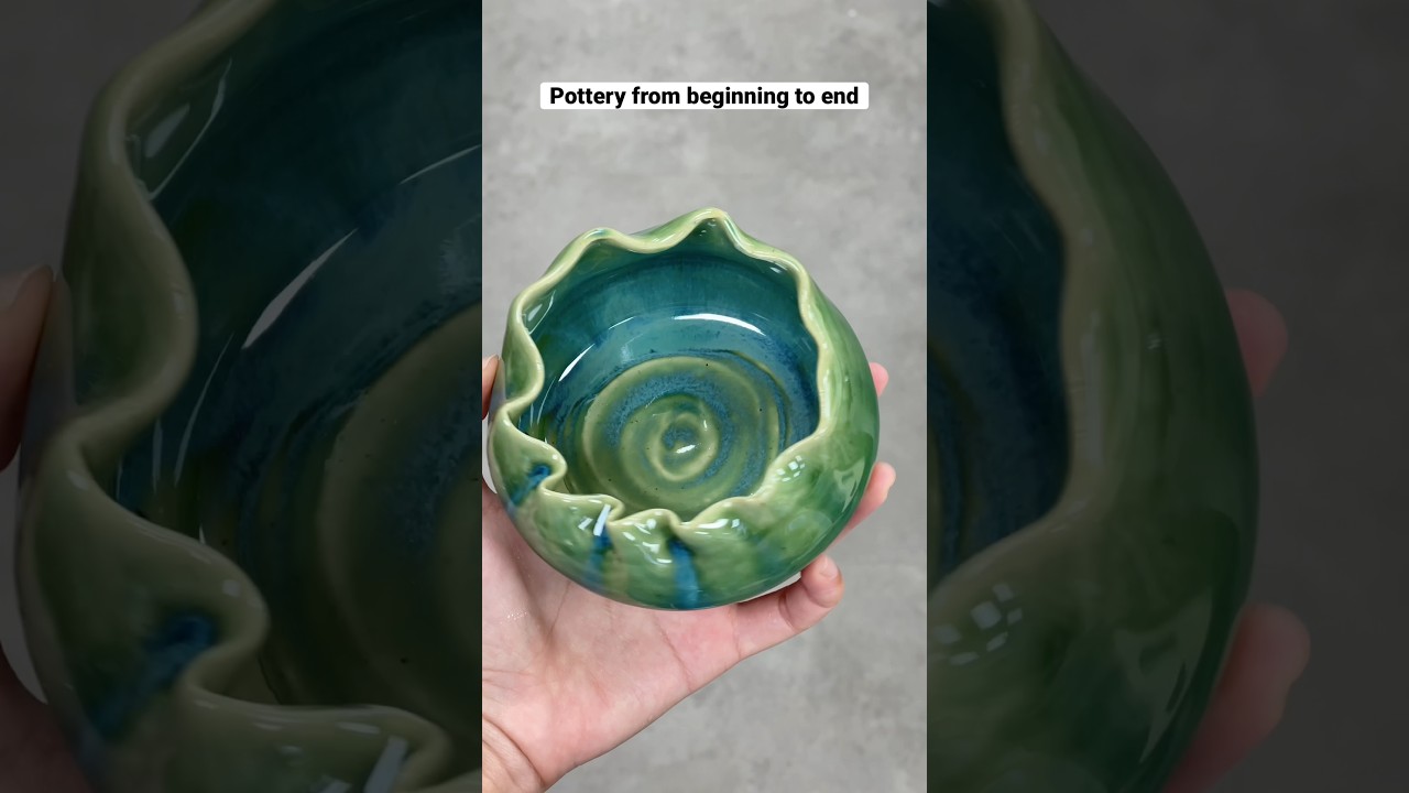 Transforming a mistake pottery piece to a vase #pottery #shorts