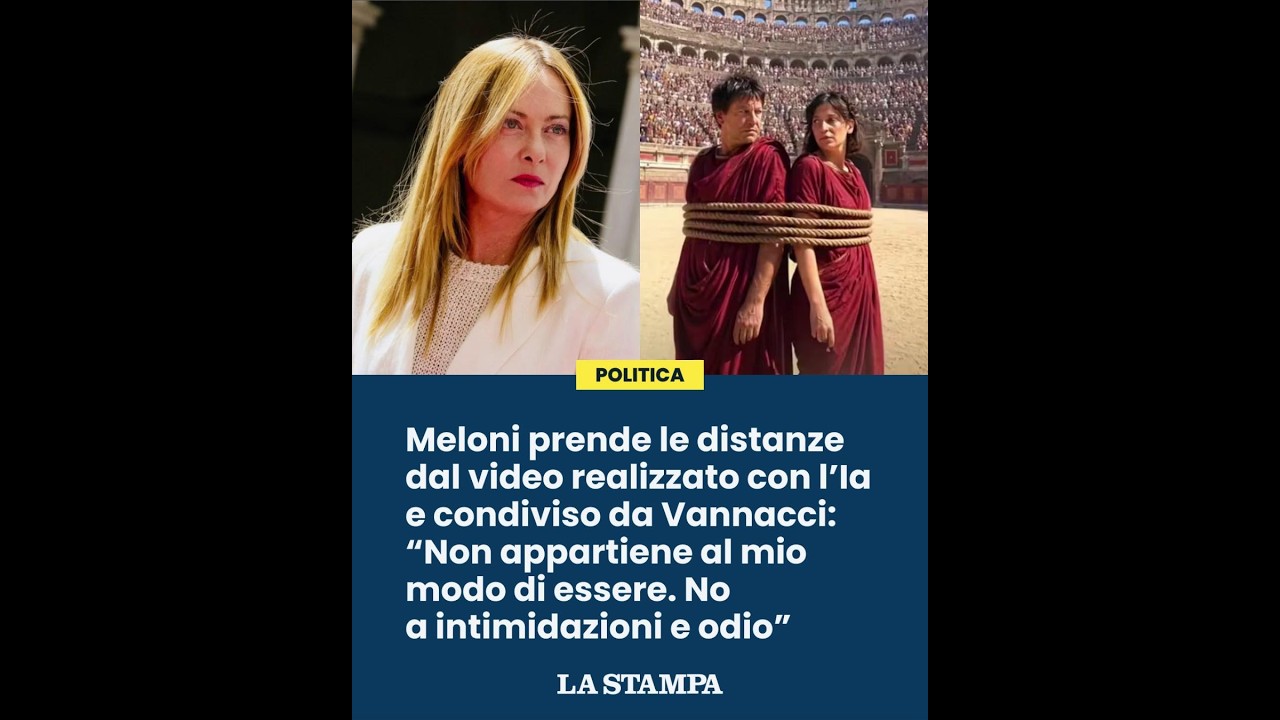 MELONI prende le distanze dal video condiviso da VANNACCI: &ldquo;No a intimidazioni e odio&rdquo;