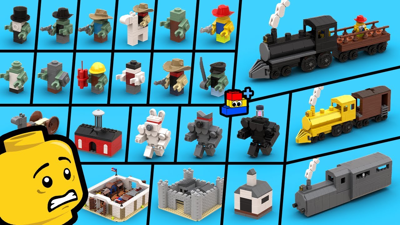 How to Build Mini LEGO Roblox Dead Rails (Trains, Entities, and Buildings)