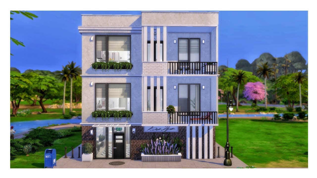 Small Base Game Apartments 🏢 | The Sims 4 Speed Build