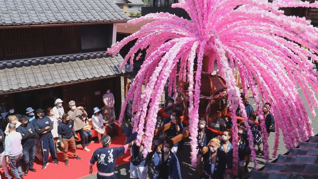 「花みこし」３年ぶりに披露　岐阜県美濃市