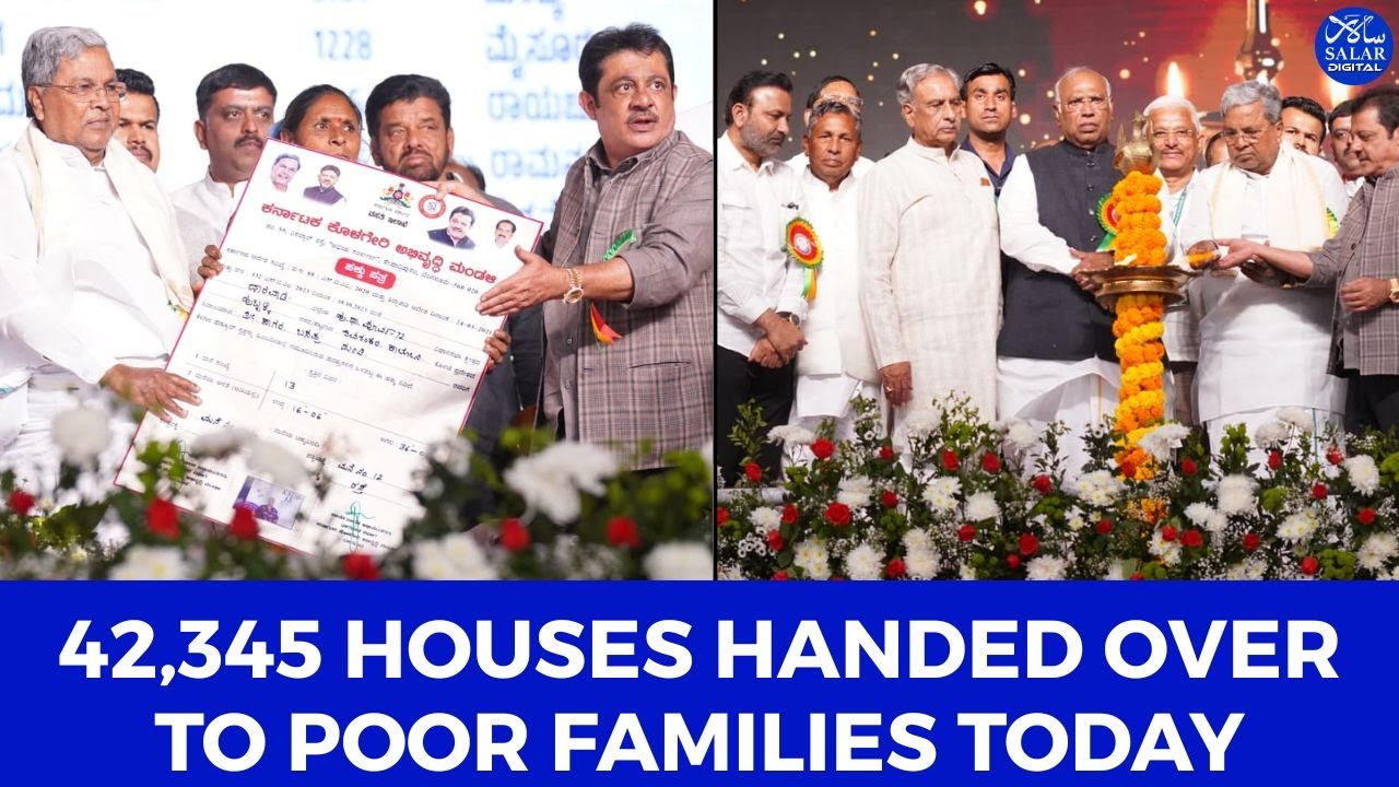 Hubballi Hosts Mega Distribution of 42,345 Houses to Beneficiaries