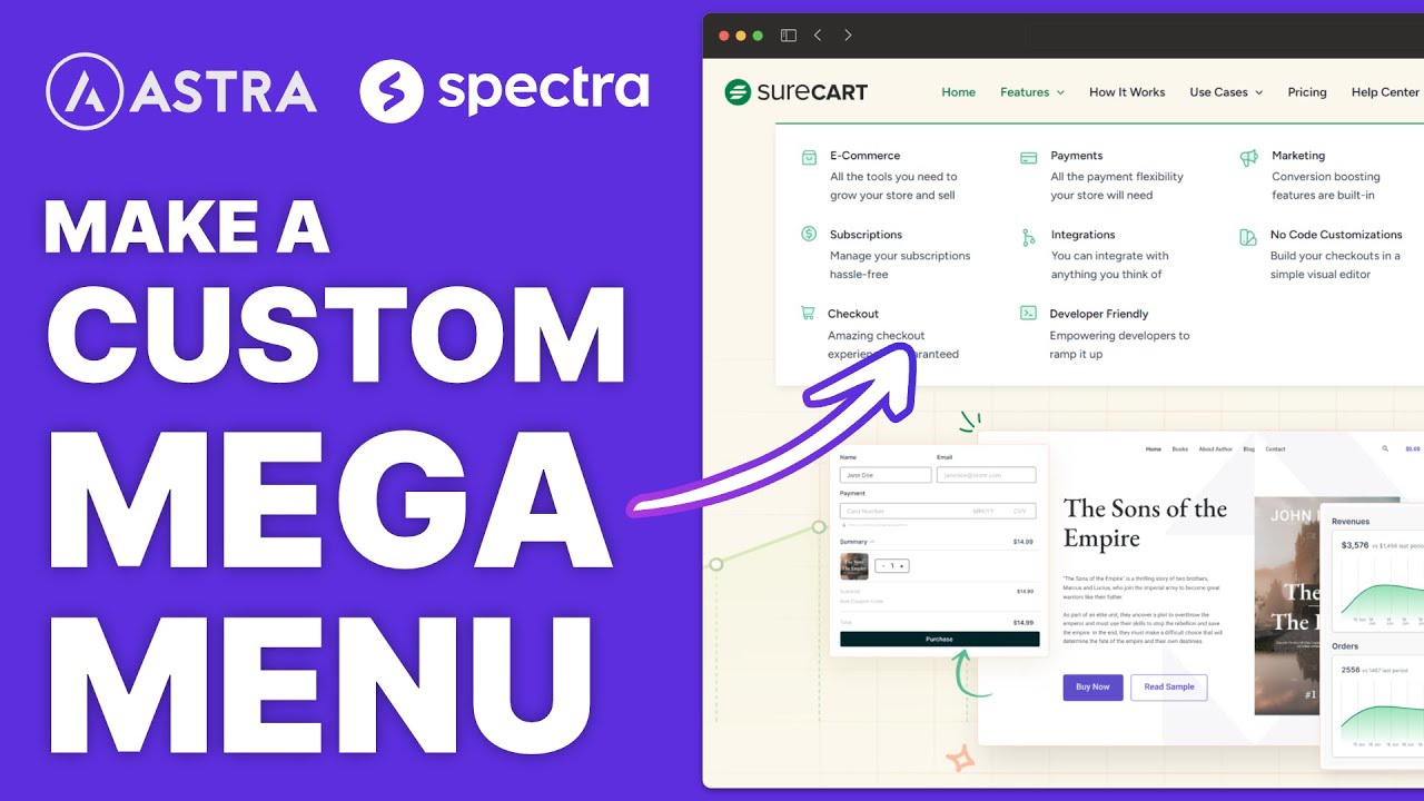 Build a Custom Mega Menu with Astra (and Spectra) Site Builder