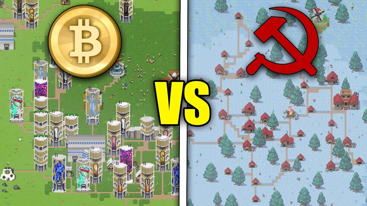 Ciudad Capitalista vs Ciudad Comunista - Worldbox