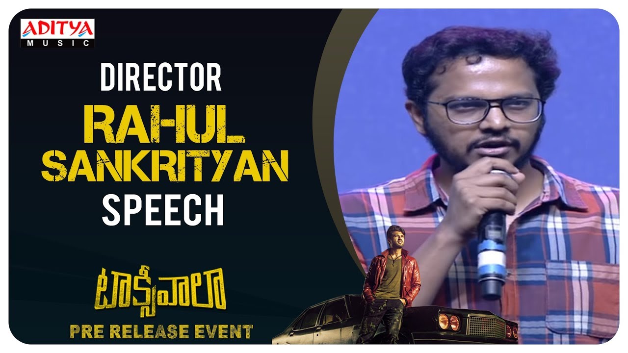 Director Rahul Sankrityan Speech @ Taxiwaala Pre-Release EVENT Live || Vijay Deverakonda