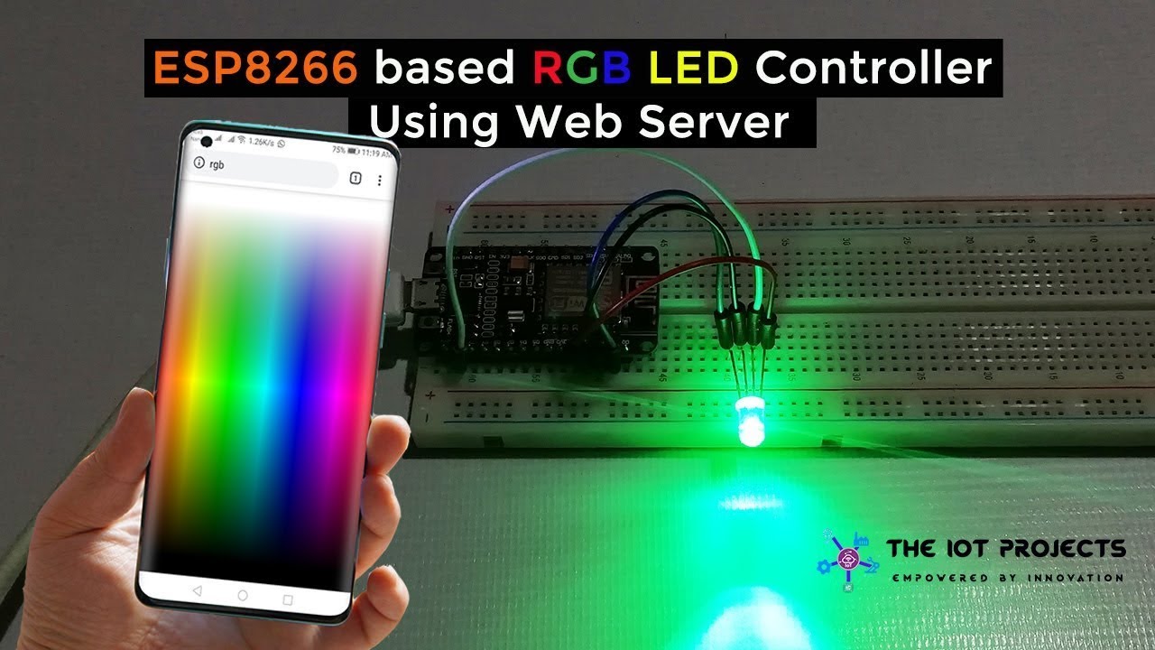 ESP8266 based RGB LED Controller Web Server