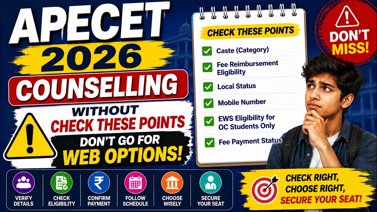 AP ECET 2026 Counselling | Before Web Options Check These Points ⚠️ Caste, Fee Reimbursement