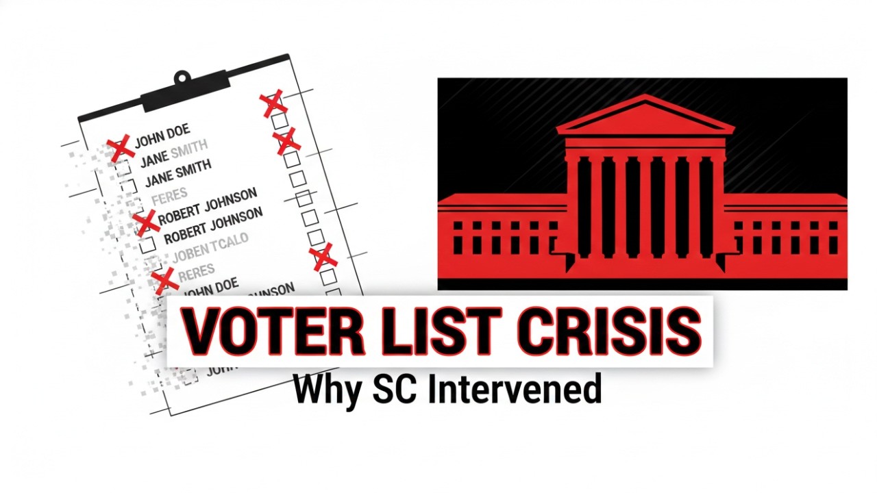 SC Steps In on Voter Roll Crisis I #upsc #news