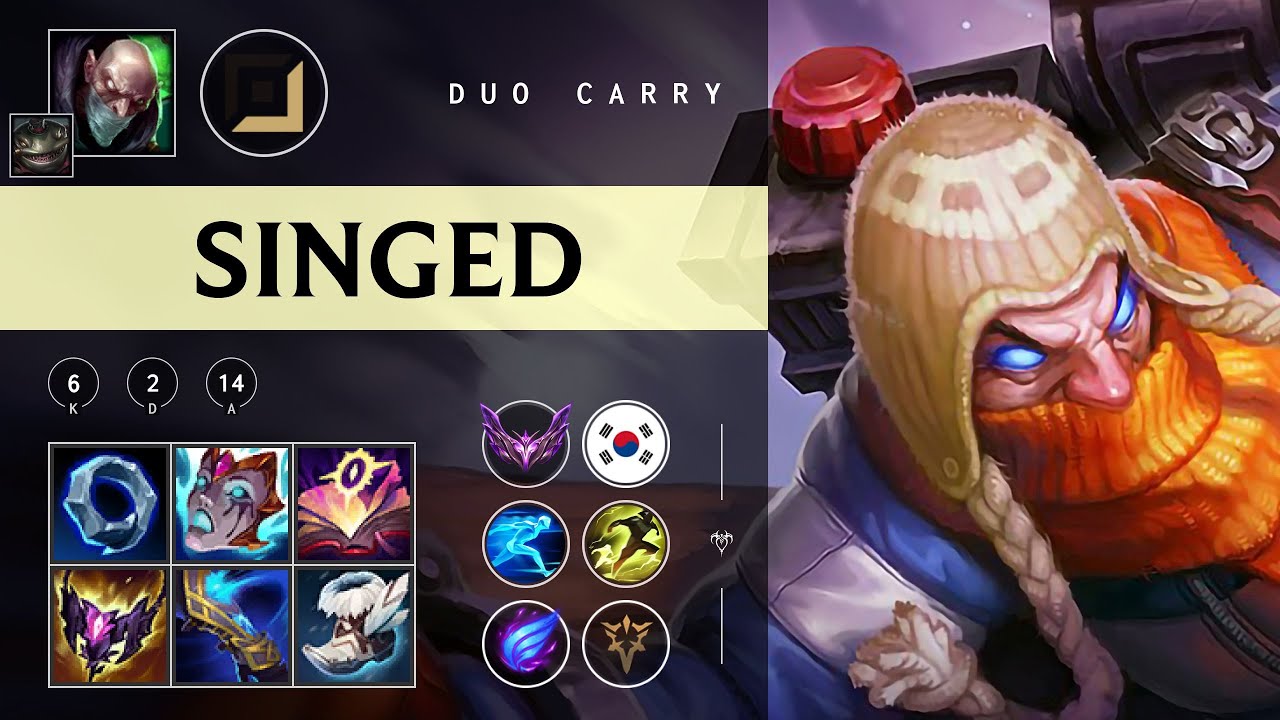 Singed Carry vs Ezreal - KR Master Patch 25.24