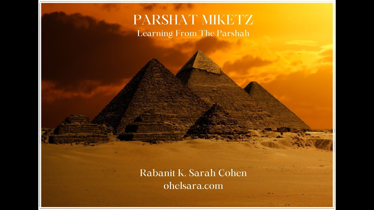 Parshat Miketz: Learning From The Parshah - Rabanit K. Sarah Cohen