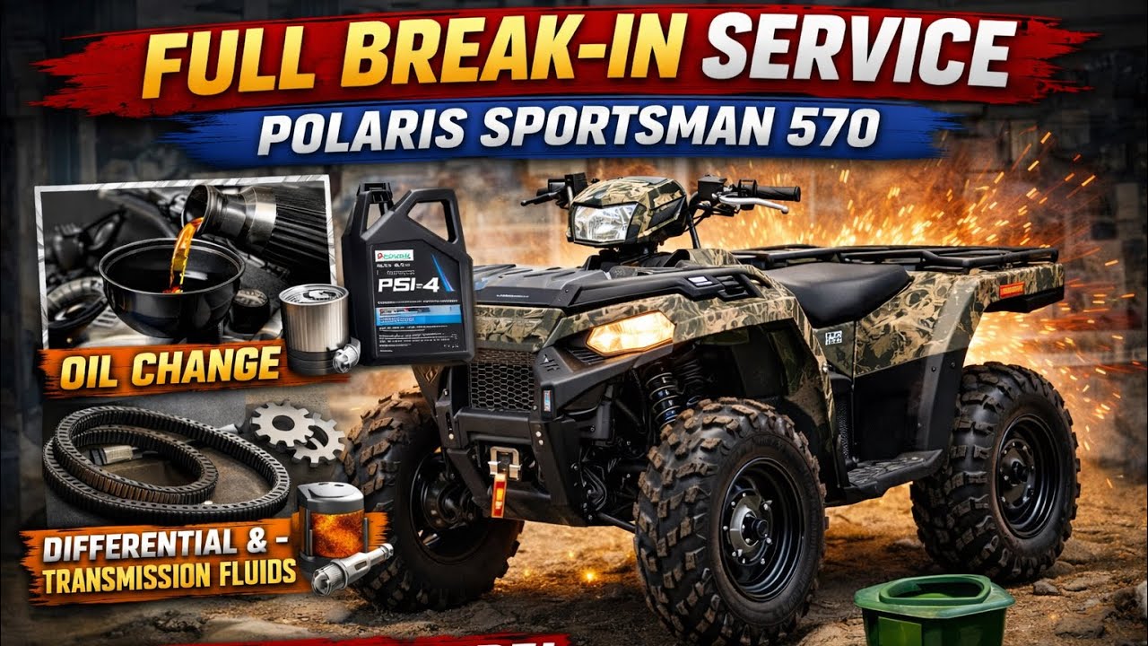 Как провести ПОЛНУЮ обкатку вашего Polaris Sportsman 570!!
