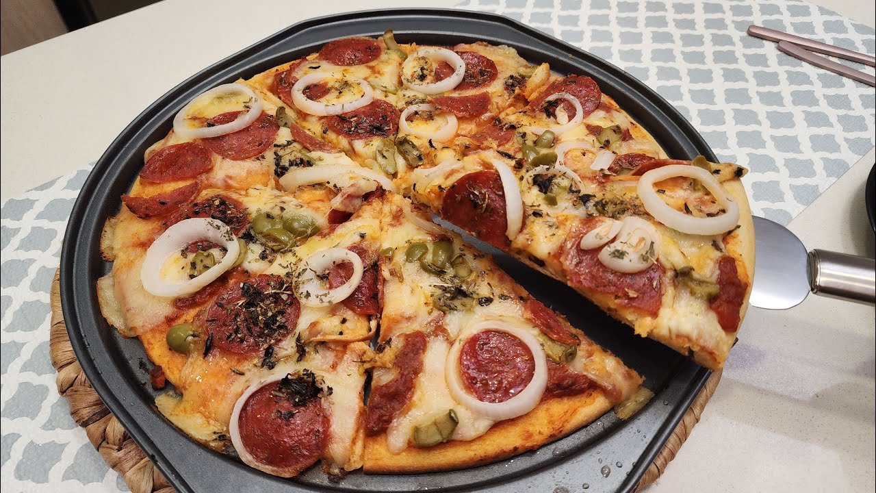 PIZZA CASERA FACIL EN LICUADORA - LA MEJOR RECETA - FACIL Y RAPIDA